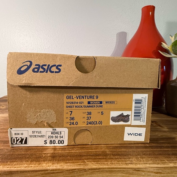 **NEW** ASICS NIB Women's Gel Venture - Gray and Purple Trail Running Shoes Sz 7 - Picture 2 of 8